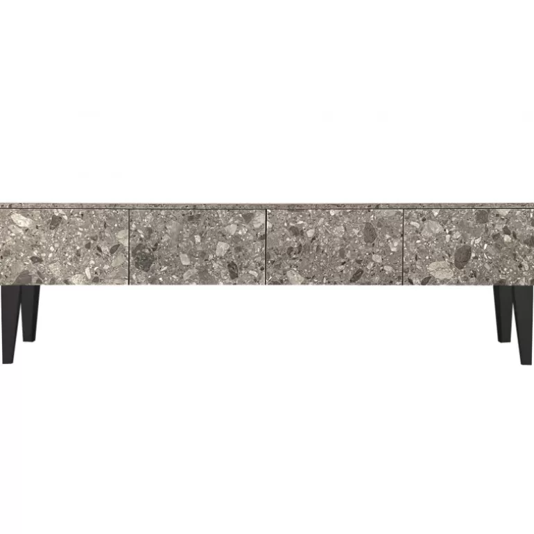 Meuble TV 4 portes design suspendu ou sur pieds - Alex 200cm<Meubles Moss Online
