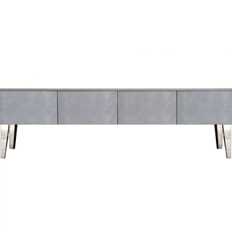 Meuble TV 4 portes design suspendu ou sur pieds - Alex 200cm<Meubles Moss Cheap