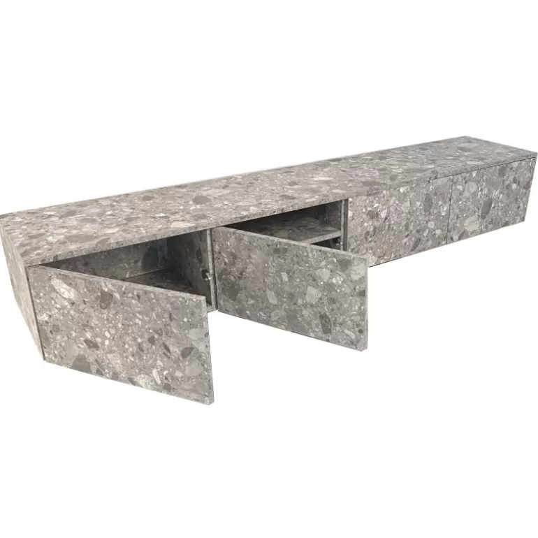Meuble TV 4 portes design suspendu ou sur pieds - Alex 200cm<Meubles Moss Online