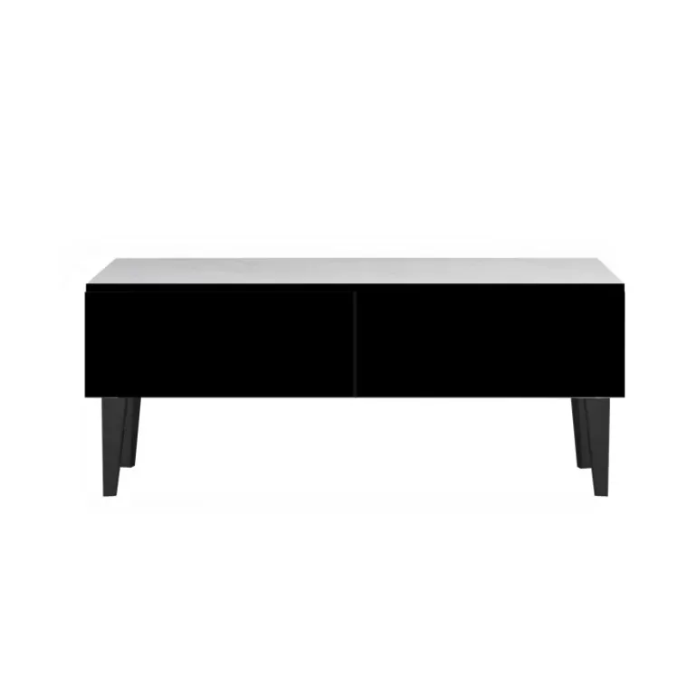 Meuble TV 2 tiroirs design suspendu ou sur pieds - Alex 140cm<Meubles Moss Discount