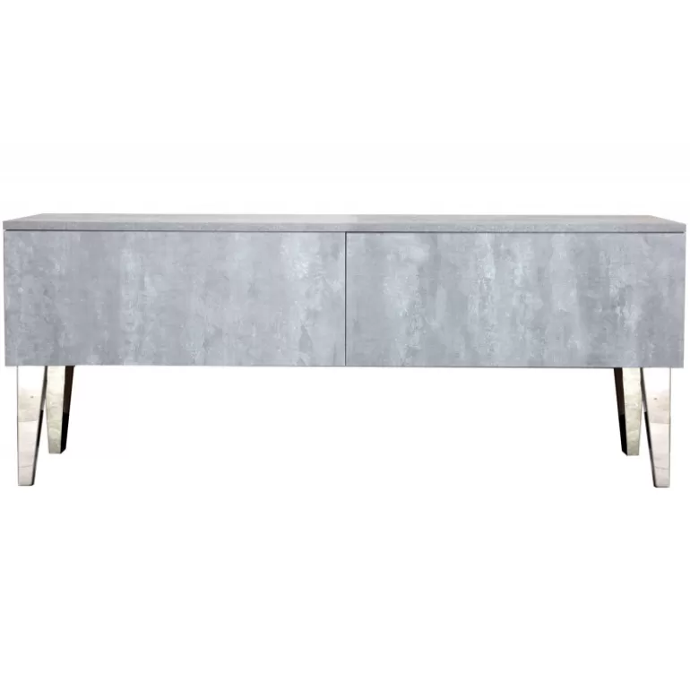 Meuble TV 2 tiroirs design suspendu ou sur pieds - Alex 140cm<Meubles Moss Online