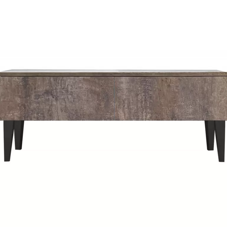 Meuble TV 2 tiroirs design suspendu ou sur pieds - Alex 140cm<Meubles Moss Hot