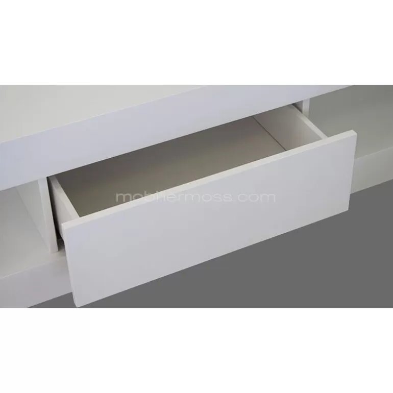 Meuble TV avec pieds en verre - Crystalline 185cm<Meubles Moss Clearance