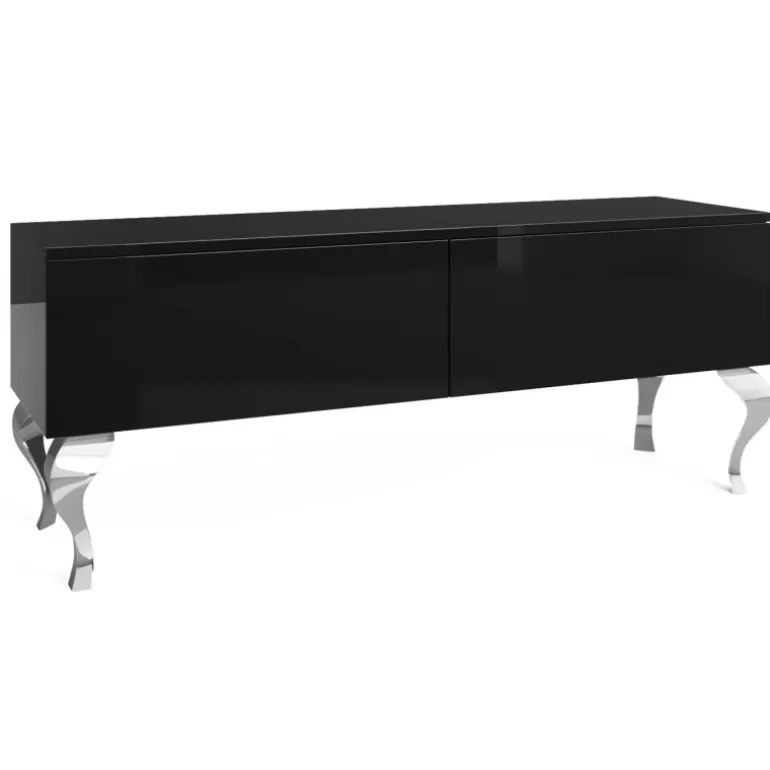 Meuble TV laqué 2 tiroirs style baroque - Betty 140cm<Meubles Moss Flash Sale