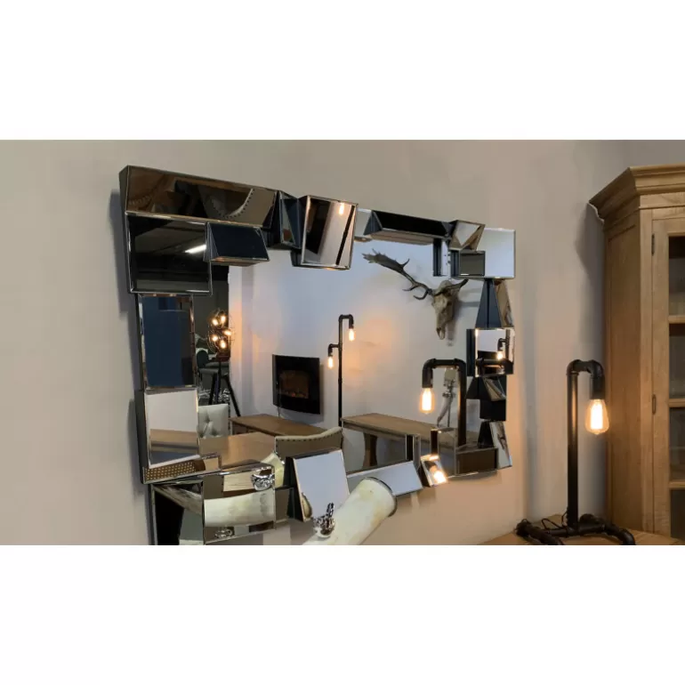 Miroir design contemporain multifacettes - Belina 126cm<Meubles Moss Best
