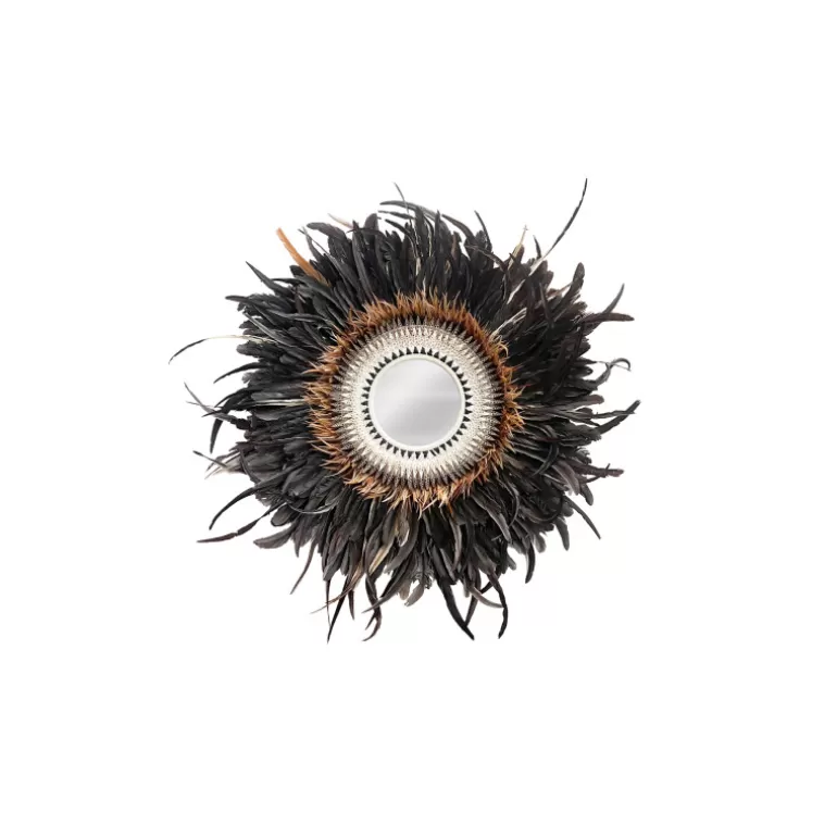 Miroir rond plumes et coquillages - Rumba Ø100<Meubles Moss Discount