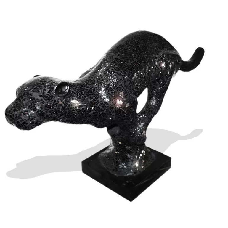 Panther - Statue résine noire<Meubles Moss Outlet