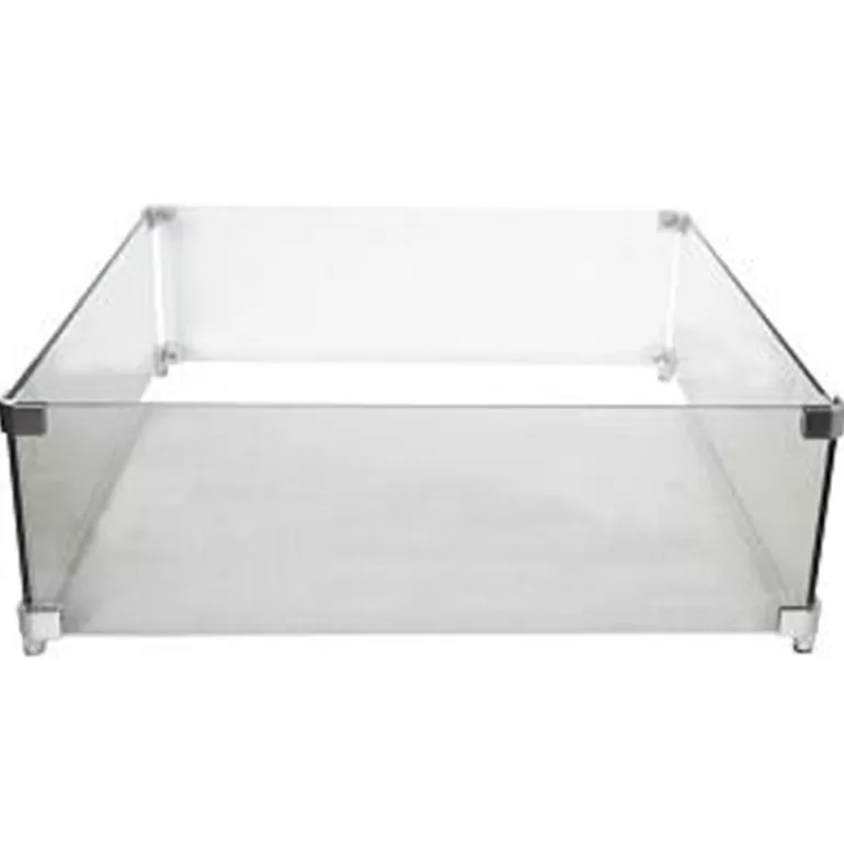 Pare-vent en verre trempé carré pour brasero gaz Segovia<Meubles Moss Best Sale