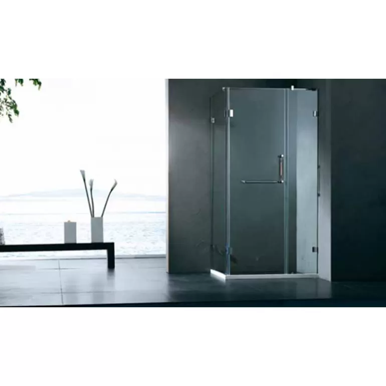 Paroi de douche en verre 100x80 cm angle droit - Cleo<Meubles Moss Shop