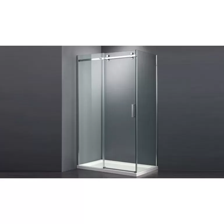 Paroi verre douche 140 cm avec porte coulissante - Carola<Meubles Moss Cheap