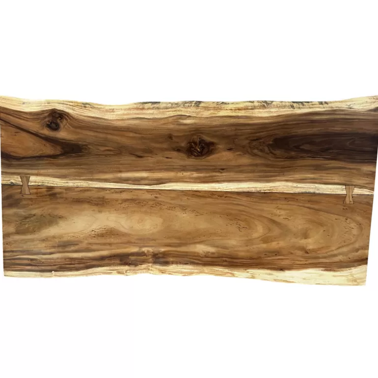 Plateau en bois massif naturel bords live edge 220 x 100 cm - Bali<Meubles Moss Flash Sale