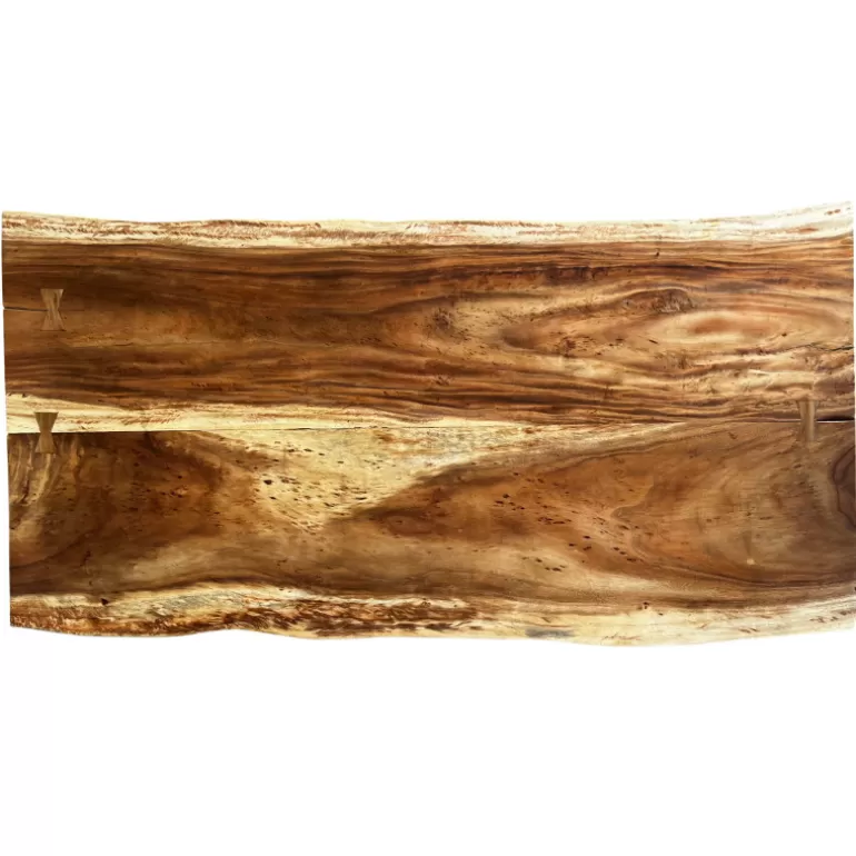 Plateau en bois massif naturel bords live edge 220 x 100 cm - Bali<Meubles Moss Flash Sale