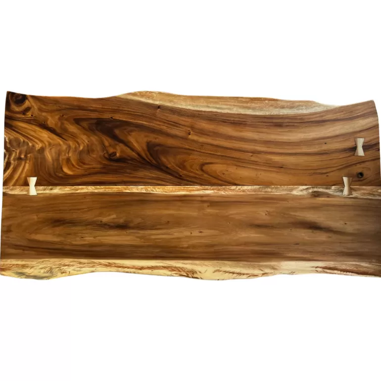 Plateau en bois massif naturel bords live edge 220 x 100 cm - Bali<Meubles Moss Flash Sale