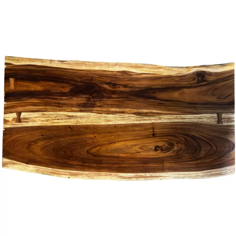 Plateau en bois massif naturel bords live edge 220 x 100 cm - Bali<Meubles Moss Flash Sale