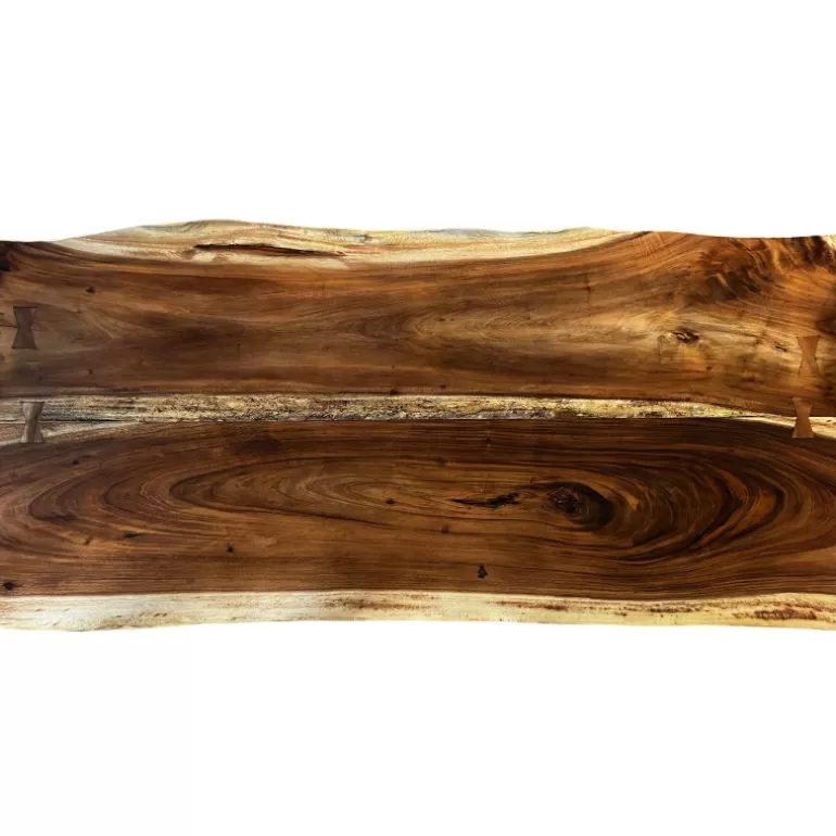 Plateau en bois massif naturel bords live edge 220 x 100 cm - Bali<Meubles Moss Flash Sale