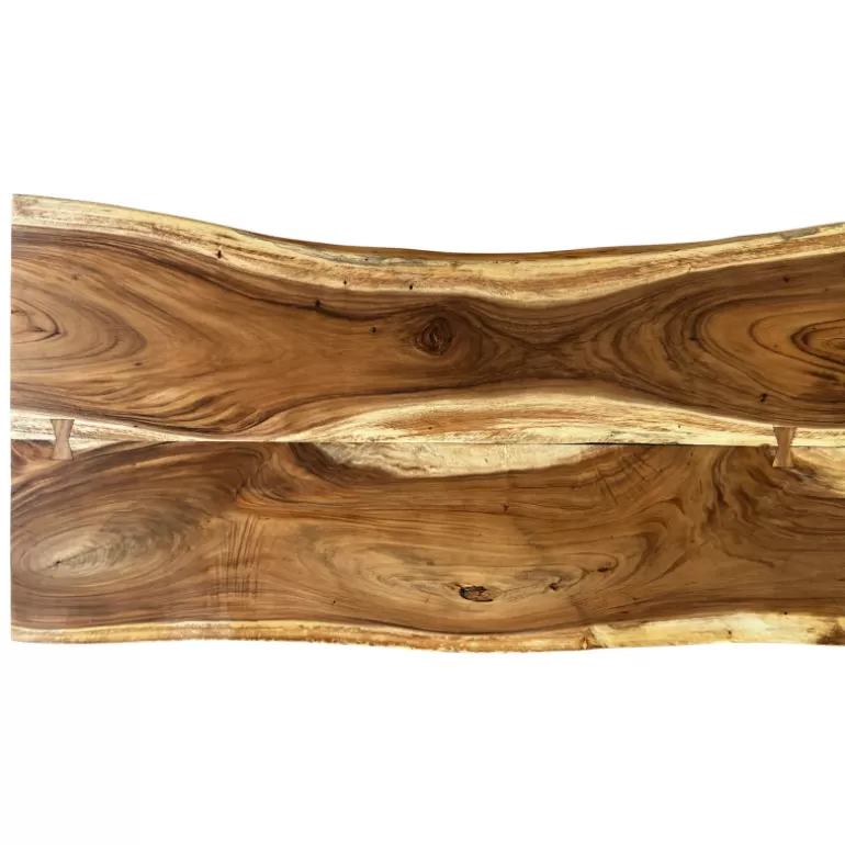 Plateau en bois massif naturel bords live edge 220 x 100 cm - Bali<Meubles Moss Flash Sale