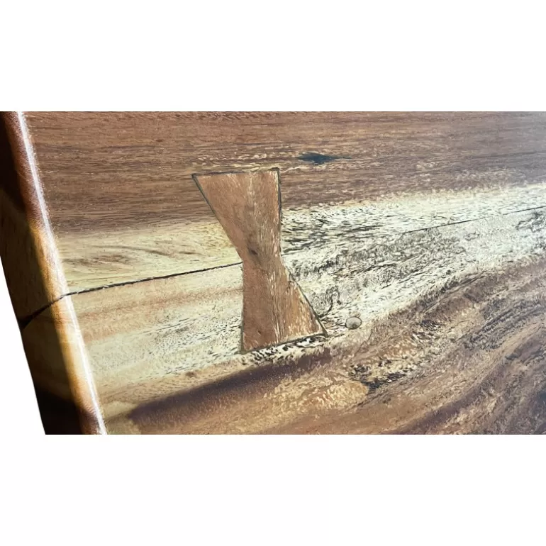 Plateau en bois massif naturel bords live edge 220 x 100 cm - Bali<Meubles Moss Flash Sale