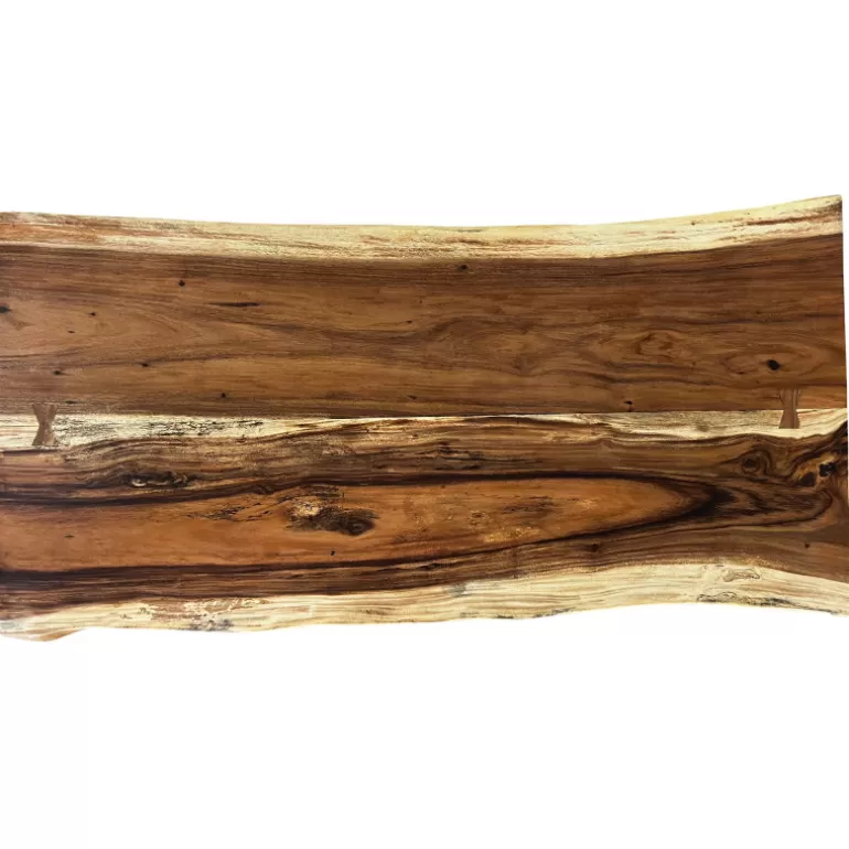 Plateau en bois massif naturel bords live edge 220 x 100 cm - Bali<Meubles Moss Flash Sale