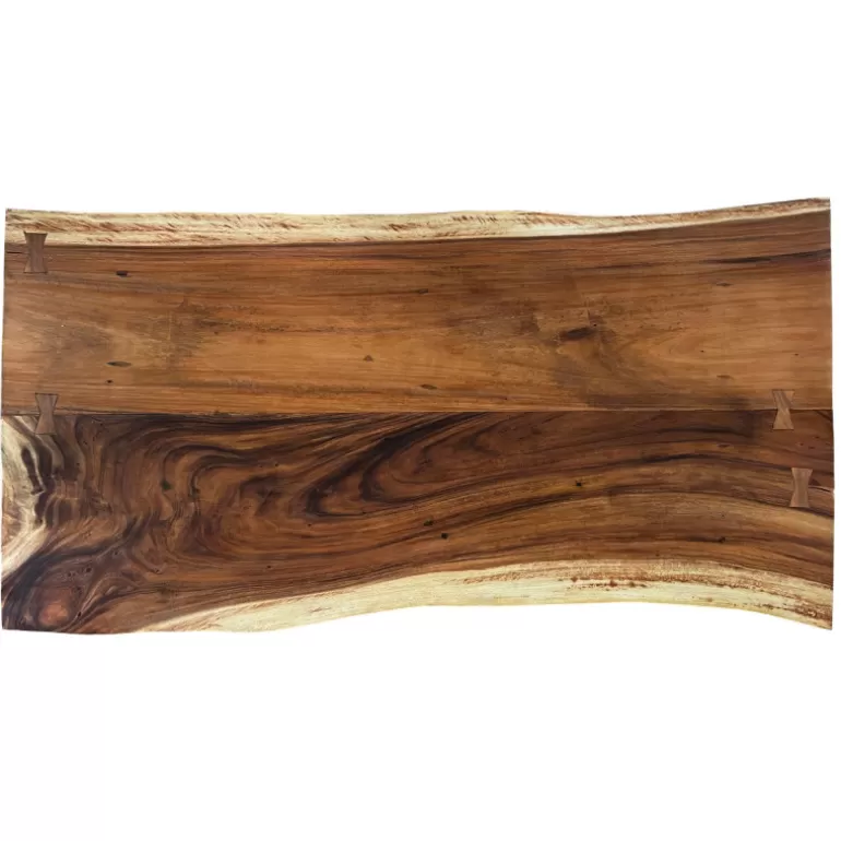 Plateau en bois massif naturel bords live edge 220 x 100 cm - Bali<Meubles Moss Flash Sale