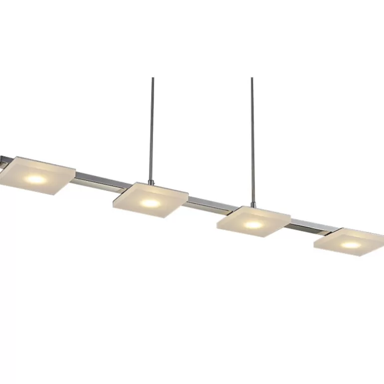 Sacramento - Lustre Leds en acier inoxydable<Meubles Moss Fashion