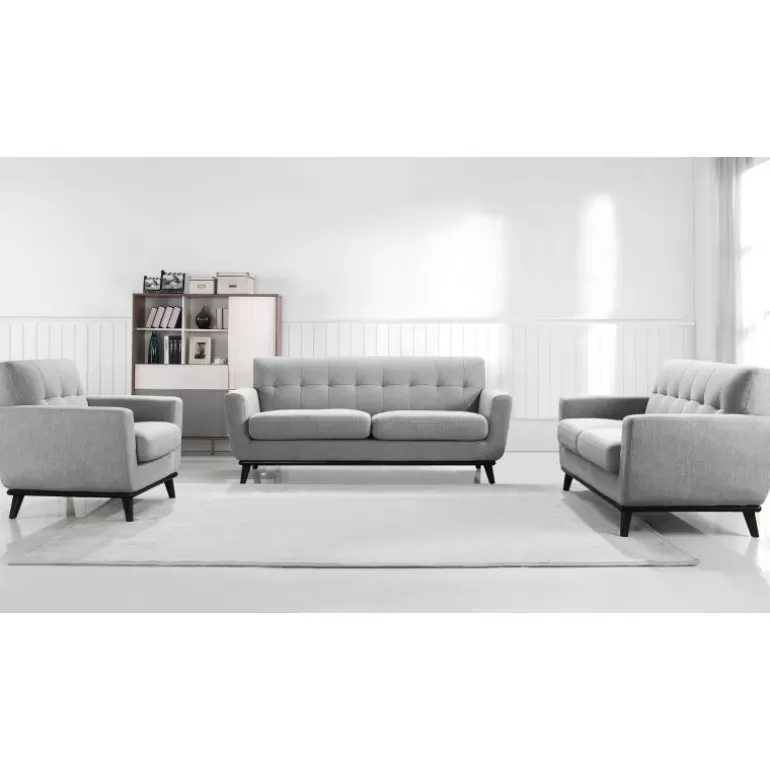 Salon en tissu avec canapé 3 places + 2 pl + fauteuil - Stockolm<Meubles Moss Cheap