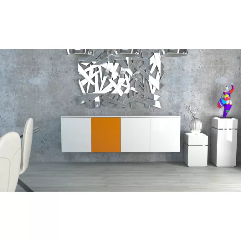 Socle laqué avec éclairage - Whitymi - disponible en 3 tailles<Meubles Moss Discount