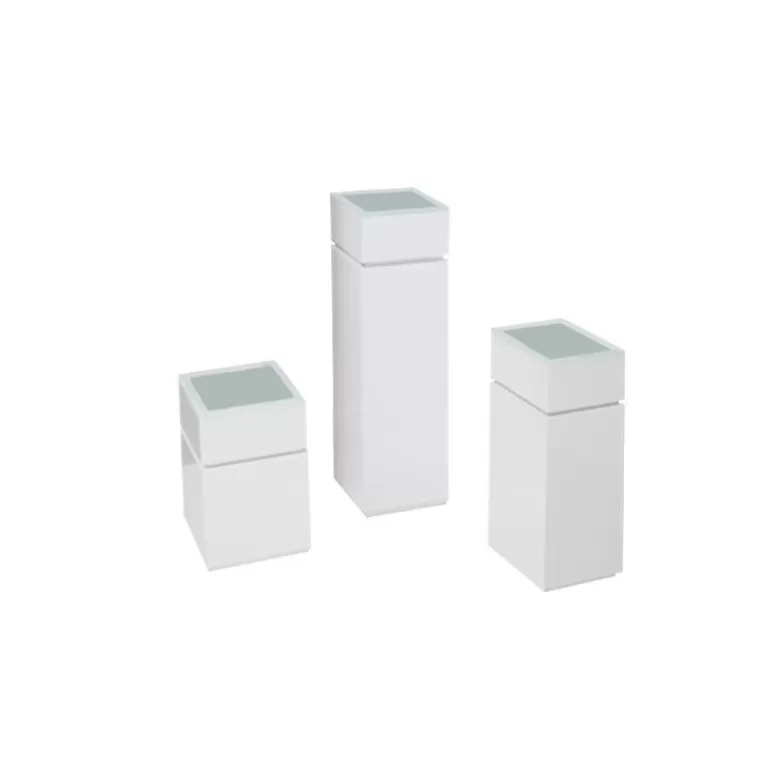 Socle laqué avec éclairage - Whitymi - disponible en 3 tailles<Meubles Moss Discount