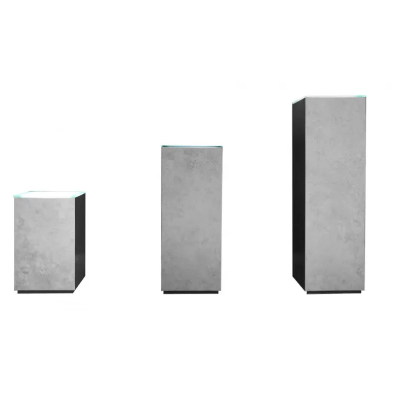 Socle effet éclairage LED - Whitymi - disponible en 3 tailles<Meubles Moss Online