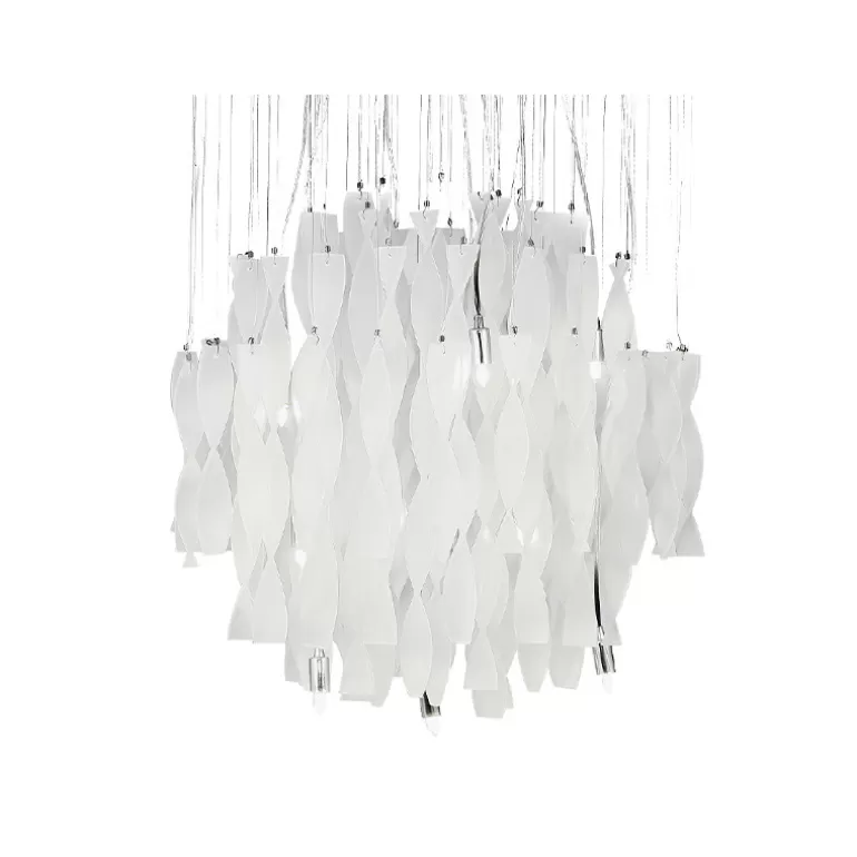 Spirit - Lustre à pampilles en verre mat<Meubles Moss Discount