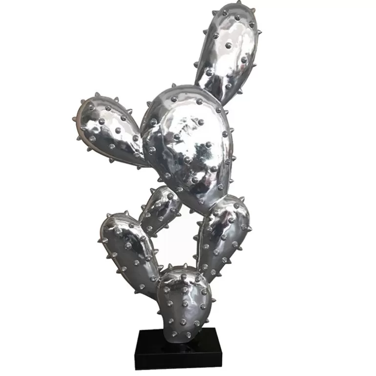 Statue chromée intérieure/extérieure 150 cm - Cactus<Meubles Moss Flash Sale