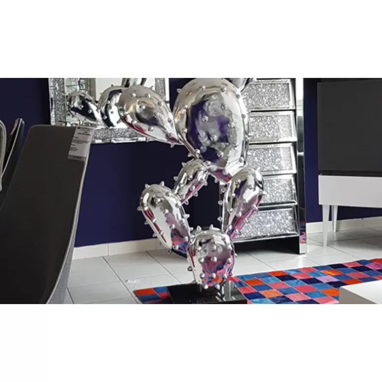 Statue chromée intérieure/extérieure 150 cm - Cactus<Meubles Moss Flash Sale