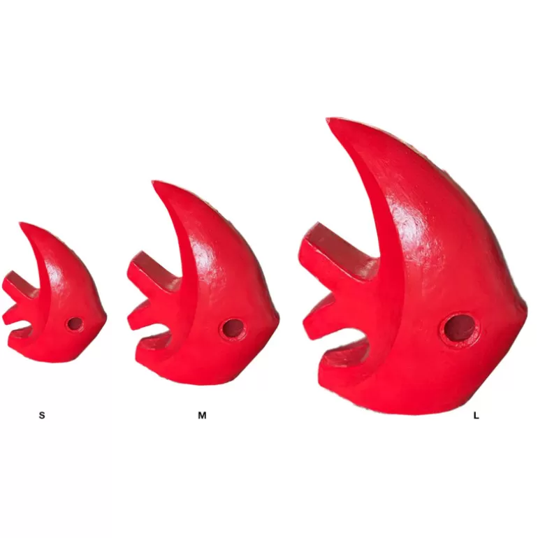 Statue design de jardin contemporaine - Poisson rouge<Meubles Moss Discount