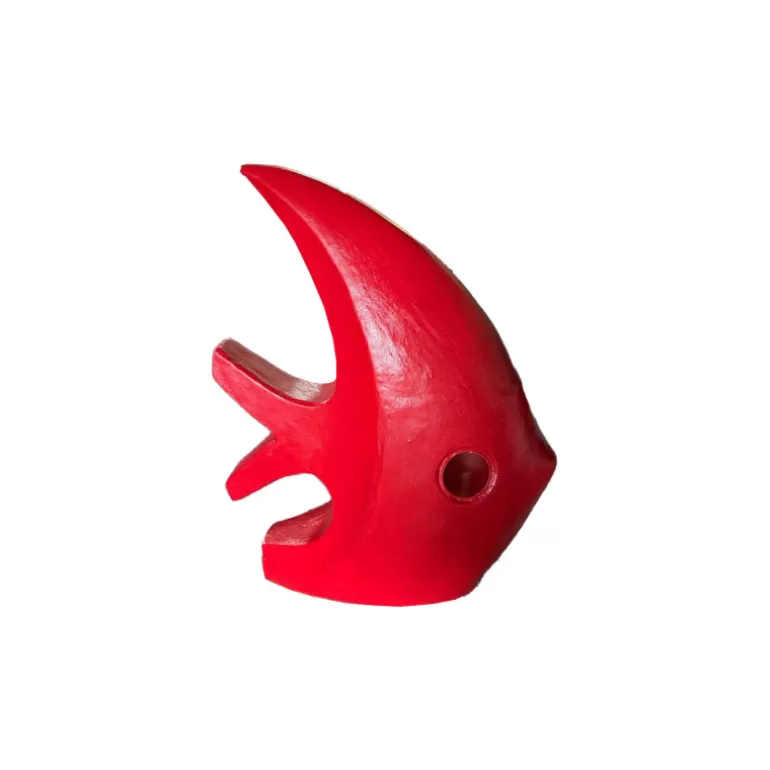 Statue design de jardin contemporaine - Poisson rouge<Meubles Moss Discount