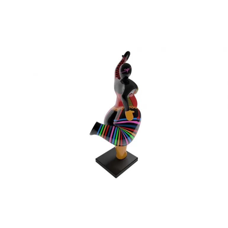 Statue extérieure ronde femme multicolore - Juanita<Meubles Moss Clearance