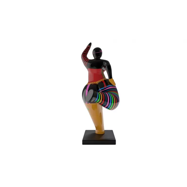 Statue extérieure ronde femme multicolore - Juanita<Meubles Moss Clearance