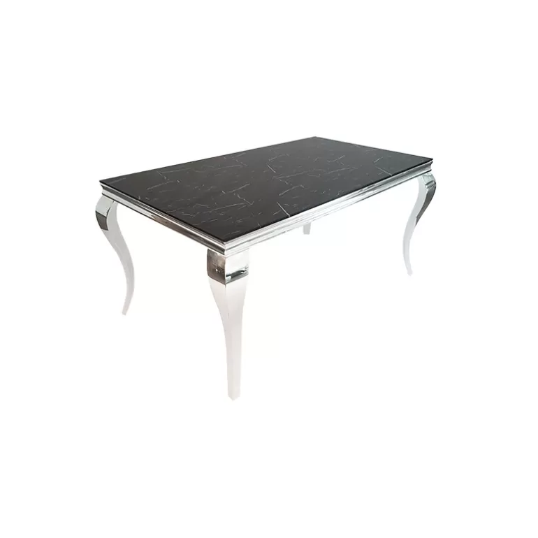 Table à diner baroque effet marbre rectangulaire - Betty<Meubles Moss Cheap