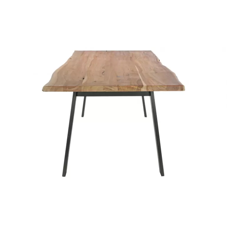 Table à dîner en bois massif et pieds en acier - Palerme 200x95<Meubles Moss Fashion