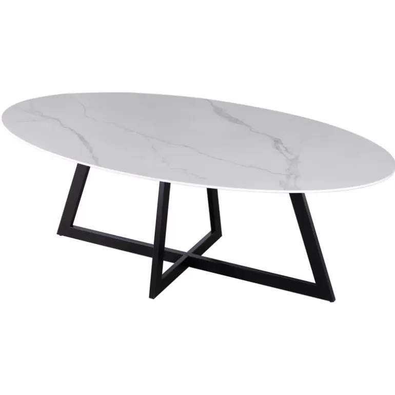 Table à manger en céramique ovale Louison<Meubles Moss Discount