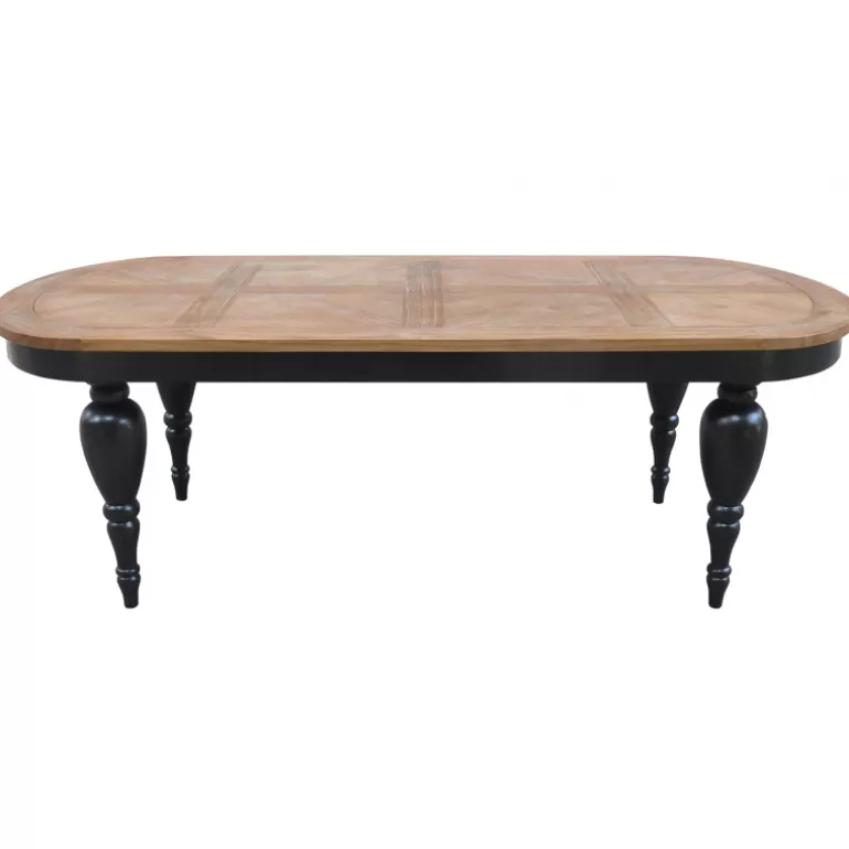 Table à manger ovale en bois massif - Penelope 220x100<Meubles Moss Discount