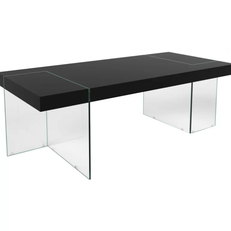 Table à manger pieds verre rectangulaire - Crystalline 220x100<Meubles Moss Outlet
