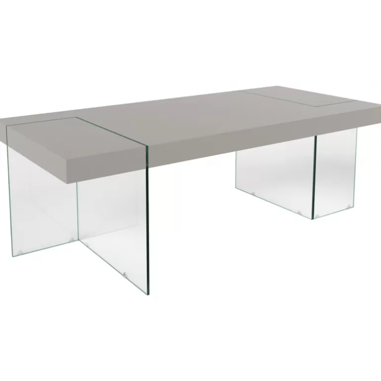 Table à manger pieds verre rectangulaire - Crystalline 220x100<Meubles Moss Outlet