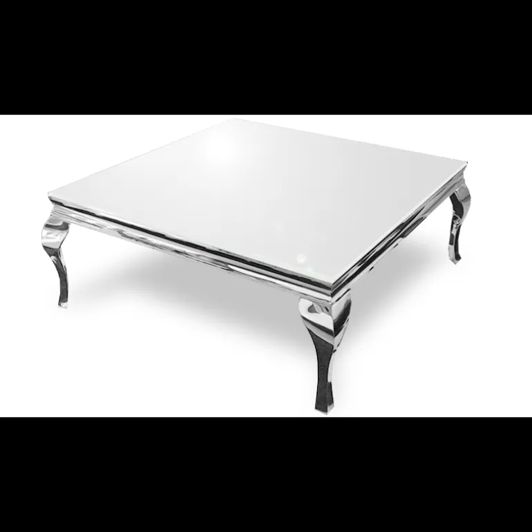Table basse baroque plateau verre carrée - Betty 110x110<Meubles Moss Cheap