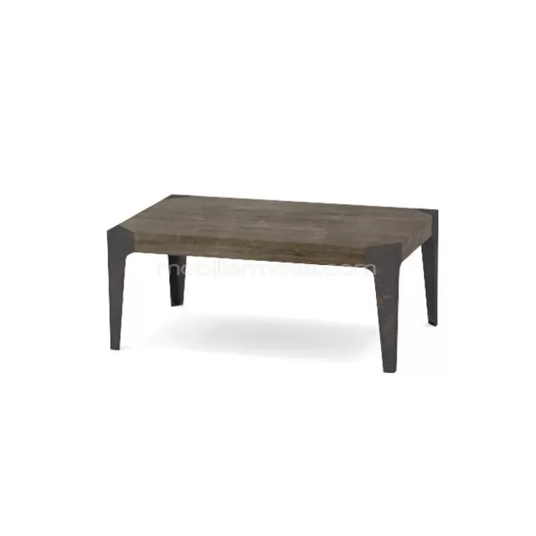 Table basse bois industrielle vintage - Chicago 120x74<Meubles Moss Cheap