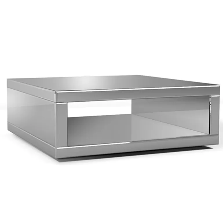 Table basse carrée miroir design - Monaco 110x110<Meubles Moss Best Sale