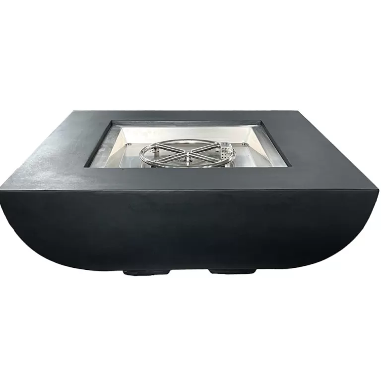 Table basse en GRC avec brasero carré à gaz - Segovia Gris Foncé<Meubles Moss Best Sale