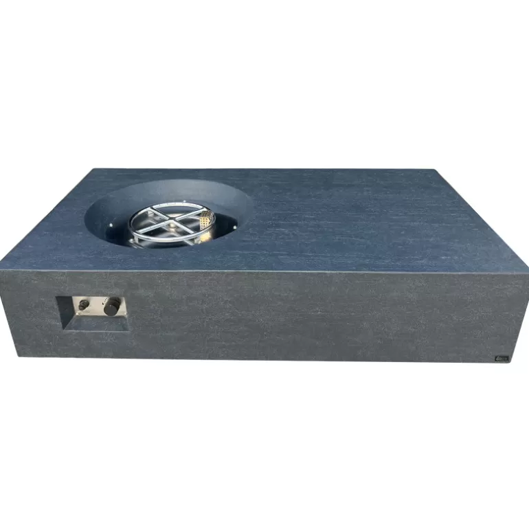 Table basse en GRC avec brasero rond à Gaz intégré - Granada Gris foncé<Meubles Moss Cheap