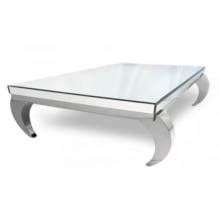 Table basse miroir carrée - Raven 110x110<Meubles Moss Flash Sale