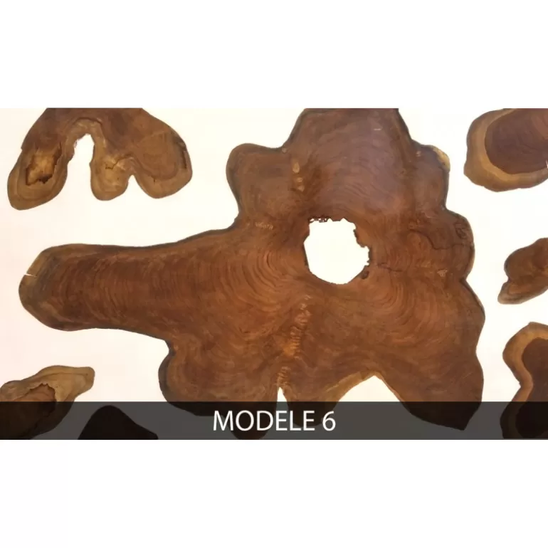 Table basse rectangulaire en bois et résine blanche - Jolane 130x80<Meubles Moss Flash Sale