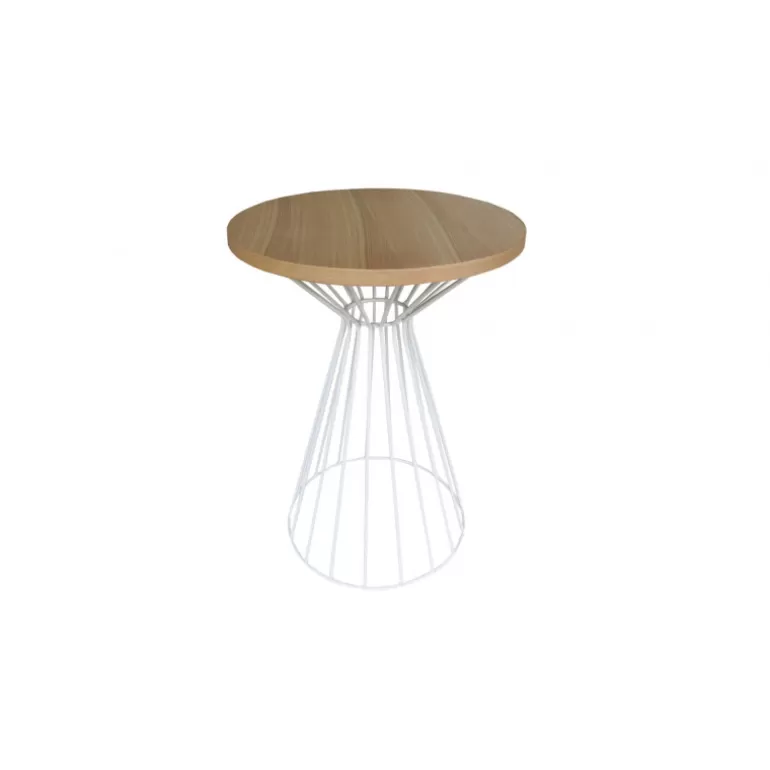 Table d'appoint fil métal blanc - Govik<Meubles Moss Best