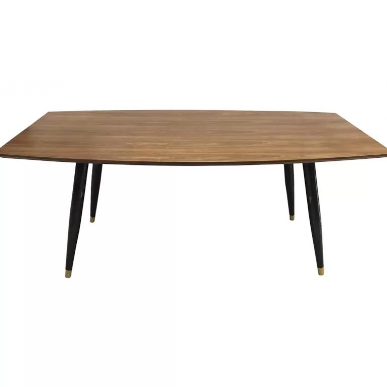 Table de salle à manger bois style rétro piétement métal - Diana 180x90<Meubles Moss Discount